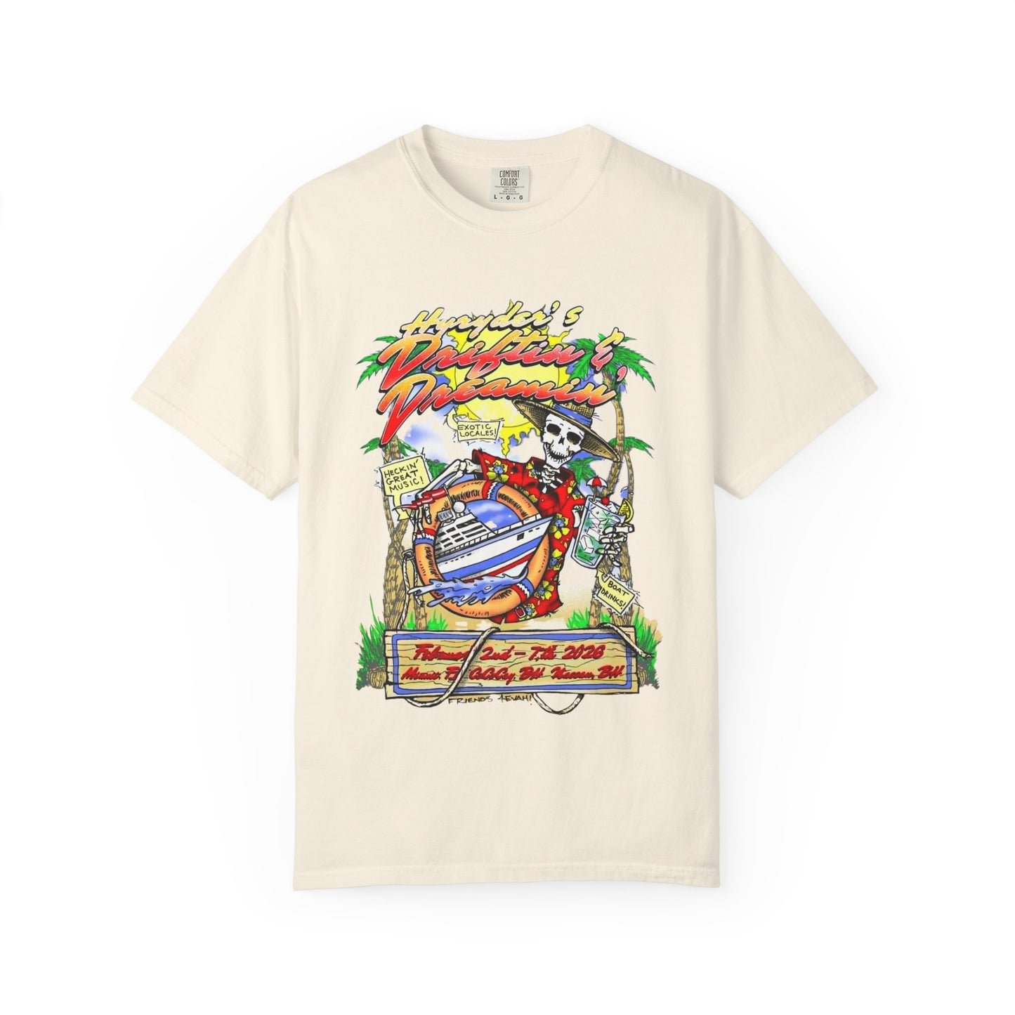 Hyryder's 2026  Drifitin' & Dreamin' Cruise T-shirt: No Image on Back